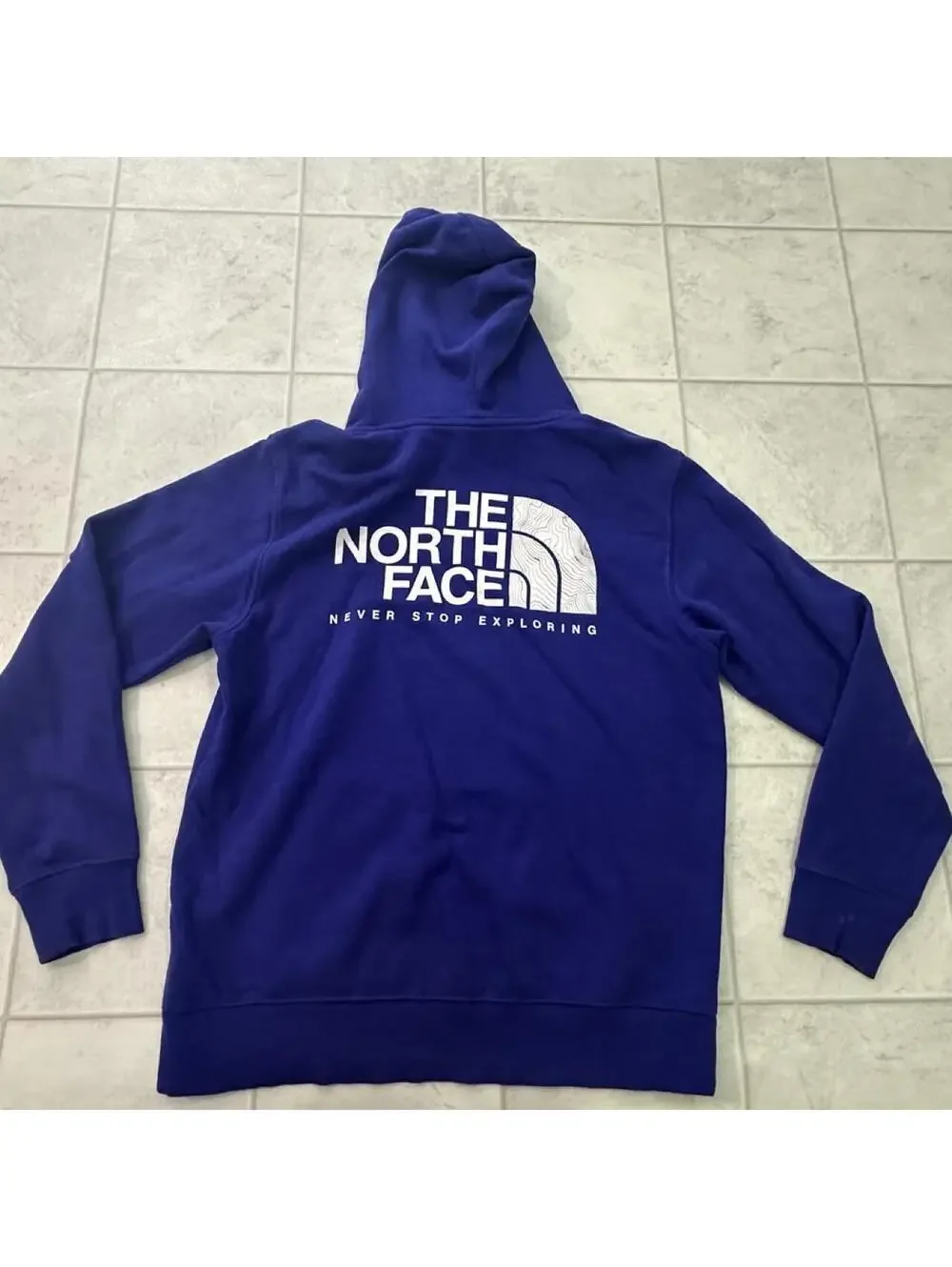 The North Face Men's Blue and Purple Hoody